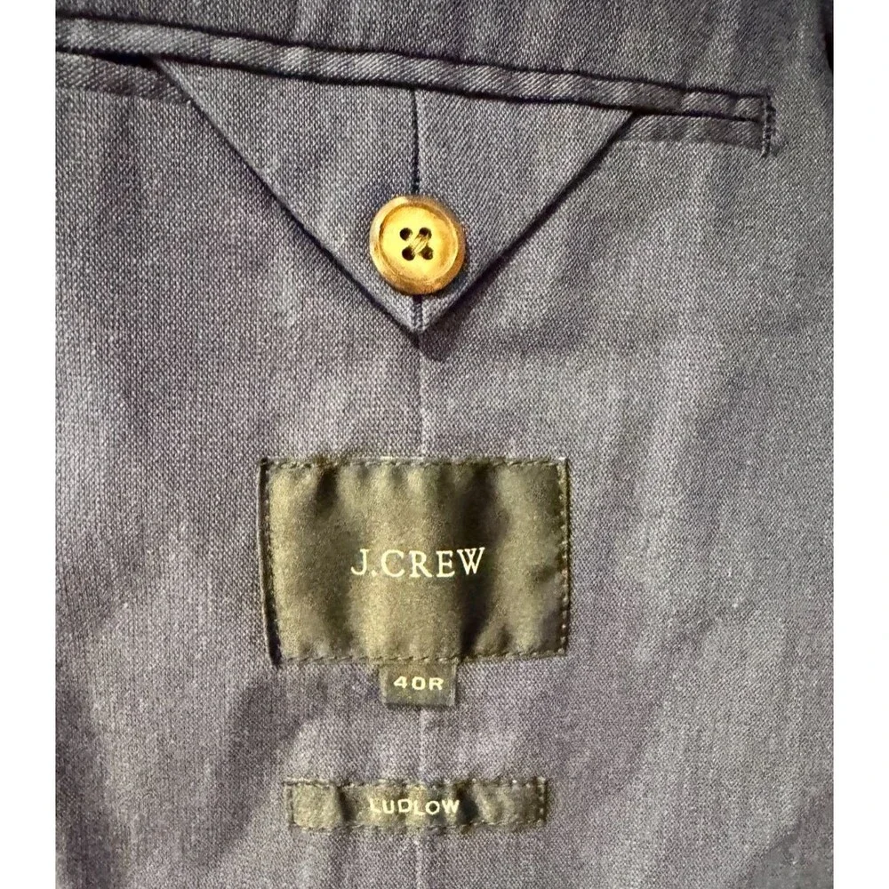 J. Crew Ludlow Somelos Blazer Men’s Blue Cotton Stretch Portugal Size 40R